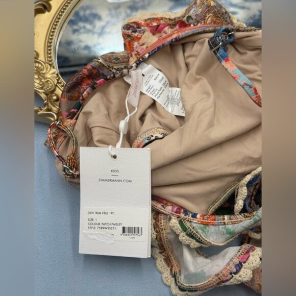 🆕 ZIMMERMANN KIDS 🧿 NWT Devi Frill One-Piece Swimsuit, Sz 1 Y - Picture 9 of 12